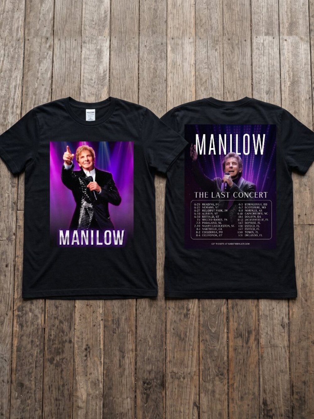 Barry Manilow The Last Concert Tour 2026 T Shirt
